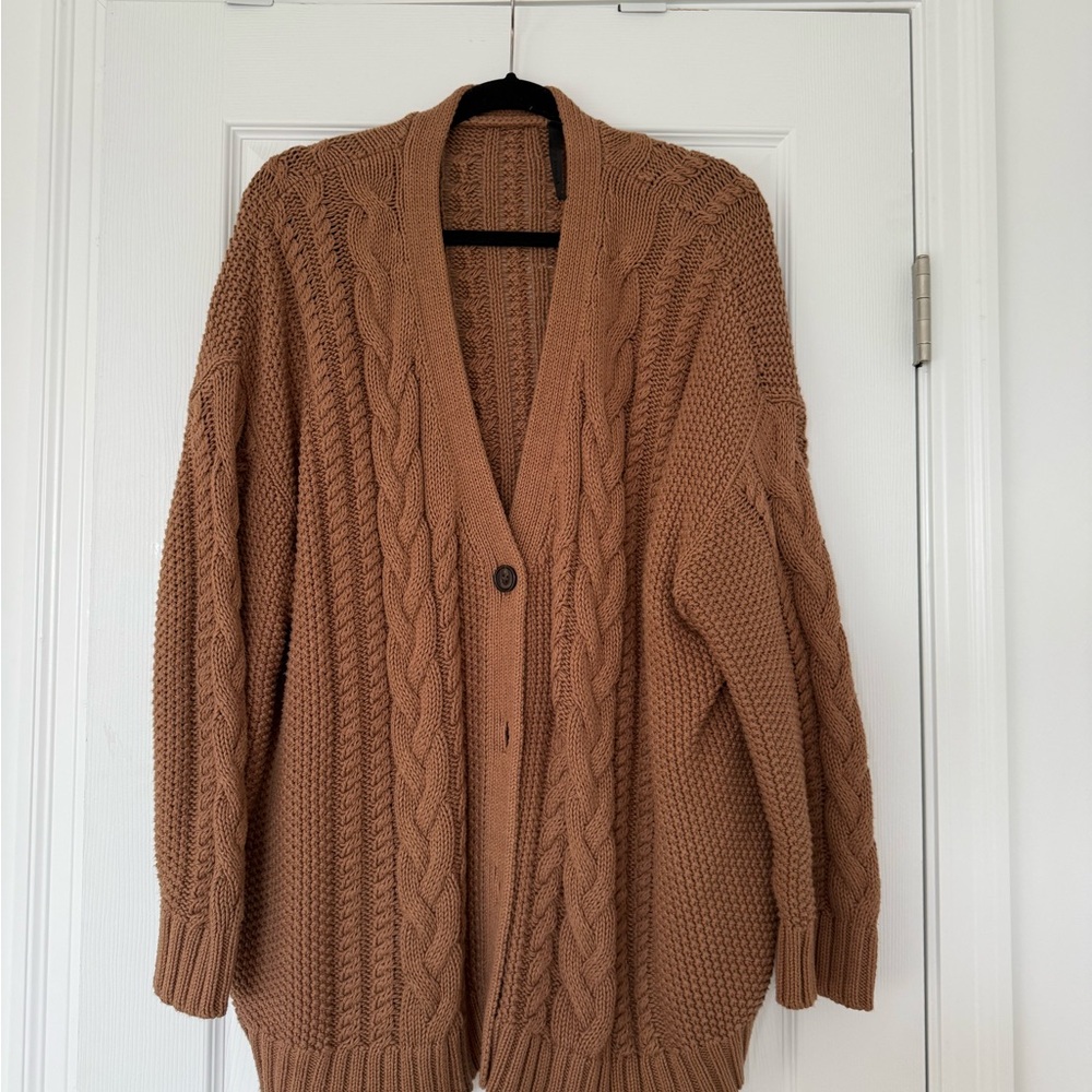Jenni Kayne Cable Knit Cardigan - Tan